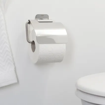 Porte-rouleau papier toilette avec rabat Tiger Colar en inox poli 4