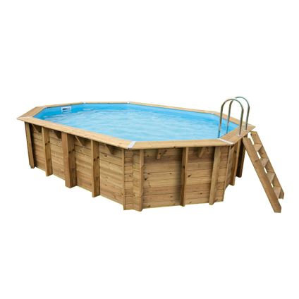 Ubbink houten zwembad Océa 355x550x120cm