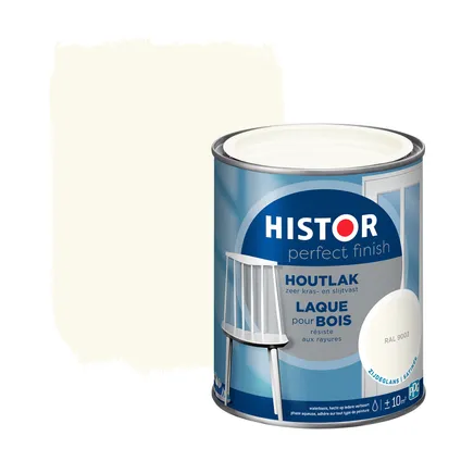 Laque pour bois Histor Perfect Finish satin RAL9003 750ml