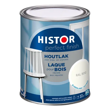 Laque pour bois Histor Perfect Finish satin RAL9010 750ml 4