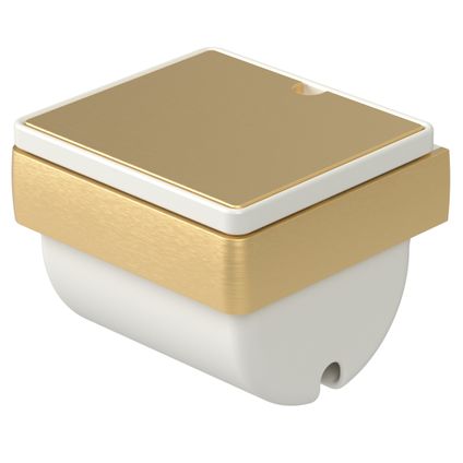 Haceka toiletrolhouder Aline Bedekt keramiek goud aluminium