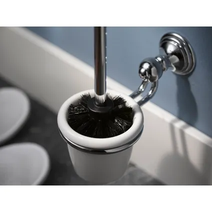 Haceka toiletborstel met houder Amure keramiek chroom 3