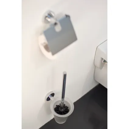 Haceka toiletborstel met houder Rondi glas chroom 4