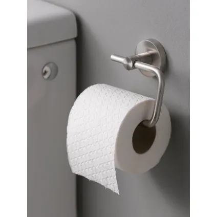 Porte-papier de toilette Haceka Rondi argenté brossé 2