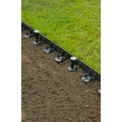 Bordures de pelouse Nature PP/PE noir 100x4,5cm 4pcs 4