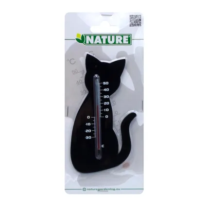 Muurthermometer kat zwart 2