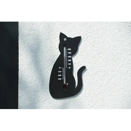 Thermomètre mural chat noir 3