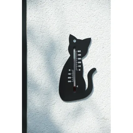 Thermomètre mural chat noir 4
