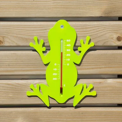 Nature Buitenthermometer - groen - kikker - 15cm - buiten thermometer 2
