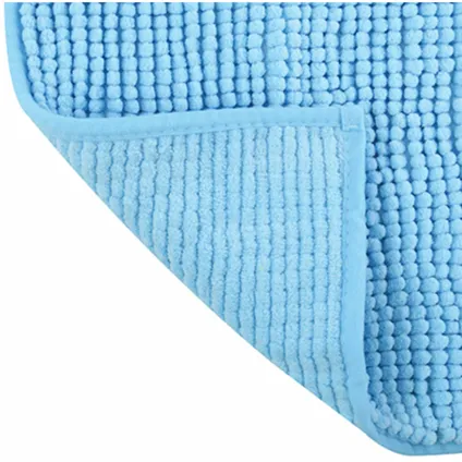 MSV Badkamerkleed/badmat voor op de vloer - lichtblauw - 40 x 60 cm 2