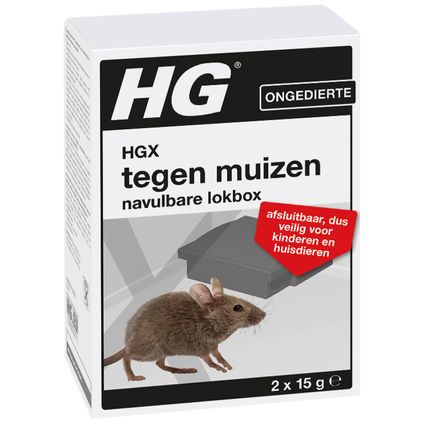 HG X tegen muizen navulbare lokbox 1 stuk