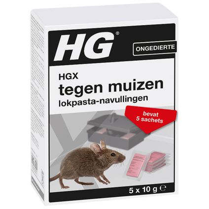 HG X tegen muizen navul voor lokbox 1 stuk