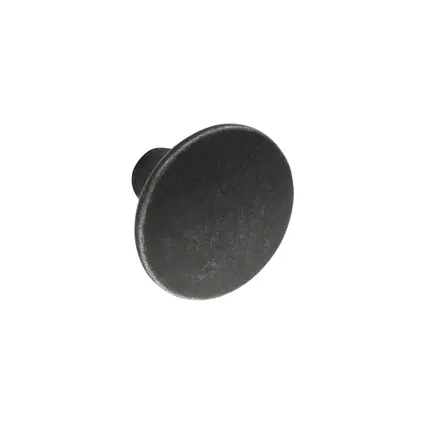 Decomode deurknop rond zwart ijzer 30mm 2 stuks 3