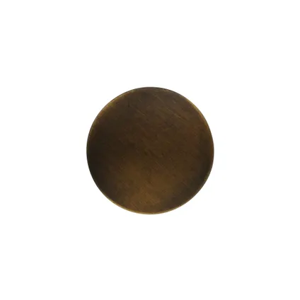 Decomode deurknop rond messing geborsteld zwart 30mm 2 stuks 2