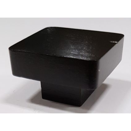 Interfer deurknop klein vierkant zwart 35x35mm 2 stuks