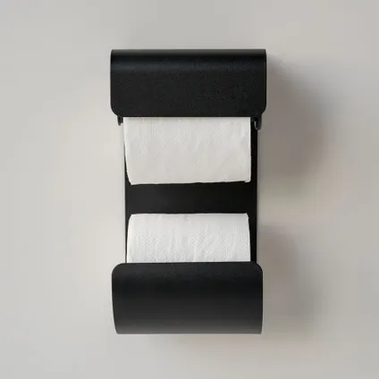 Porte-rouleau papier toilette Sealskin Brix double noir 3