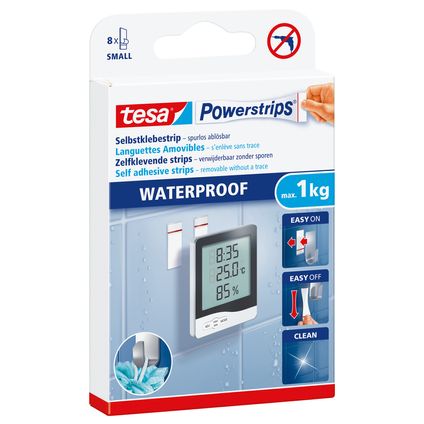 Tesa Powerstrips zelfklevende strip waterproof 1kg - 8 stuks