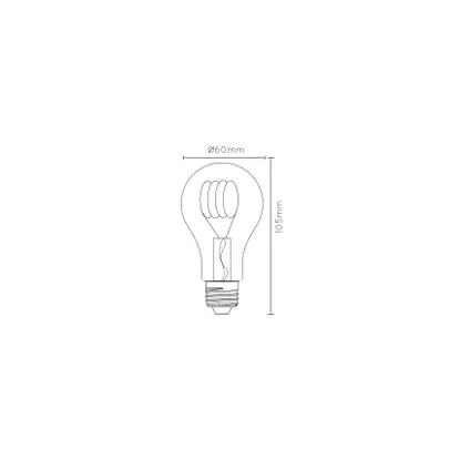Ampoule filament LED Lucide ambre A60 E27 5W 4