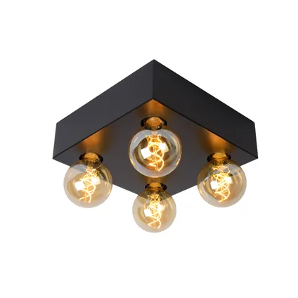 Lucide plafondlamp Surtus zwart 4xE27
