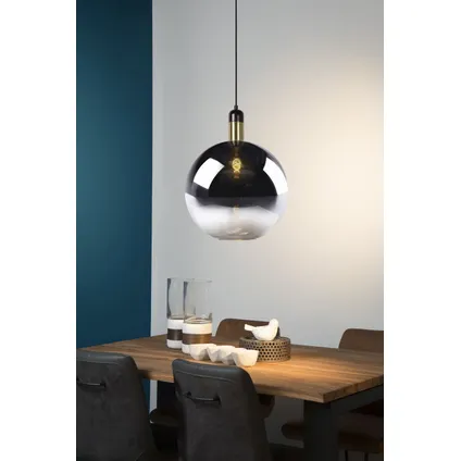 Lucide hanglamp Julius zwart messing Ø40cm E27 3