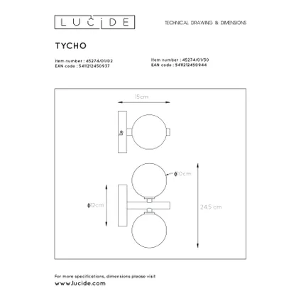 Applique Lucide Tycho or 2xG9 5