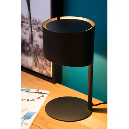 Lucide tafellamp Knulle zwart ⌀15cm E14 2