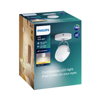 Spot LED Philips Rivano blanc 4,3W 2