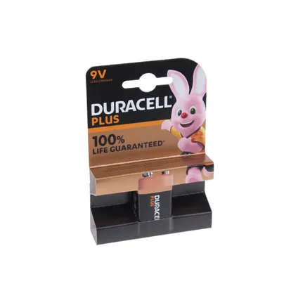Duracell Plus alkaline 100% 9v 6lr61 per stuk 2