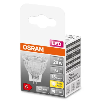 Ampoule LED à réflecteur Osram Star MR11 blanc chaud GU4 2,5W 4