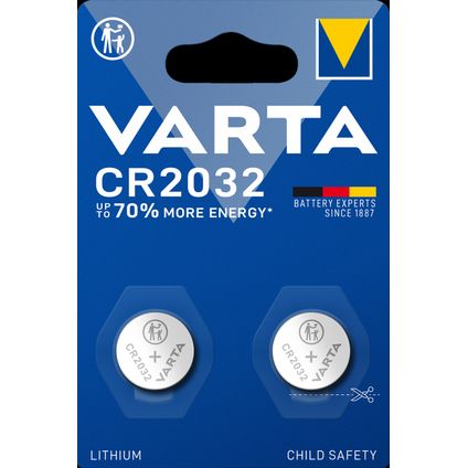 Pile alcaline Varta Lithium Coin CR2032 2 pièces