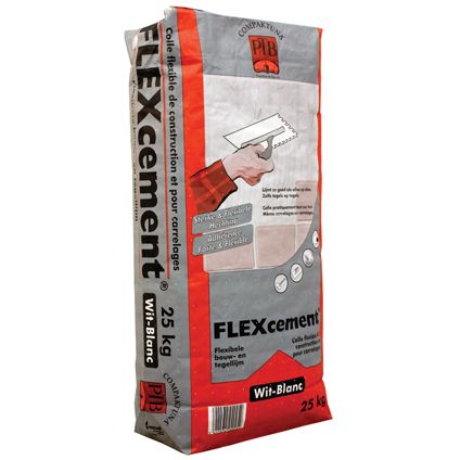 PTB-compaktuna flexibele lijm 'Flexcement' wit 25 kg