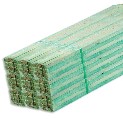 JéWé geïmpregneerd ruw hout witte Noorse den 240 x 3,1 x 1,9 cm - 15 stuks