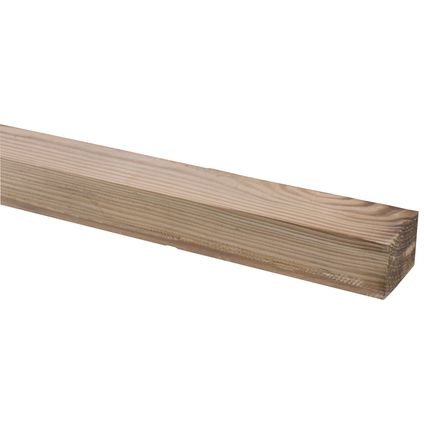 JéWé geïmpregneerd ruw hout - witte Noorse den - 4,7x4,7cm - lengte 240cm - 4 stuks