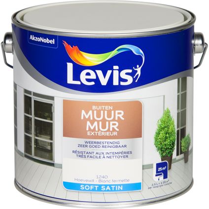 Peinture murale 'Levis 'Façade Expert' blanc fermette satin 2,5L
