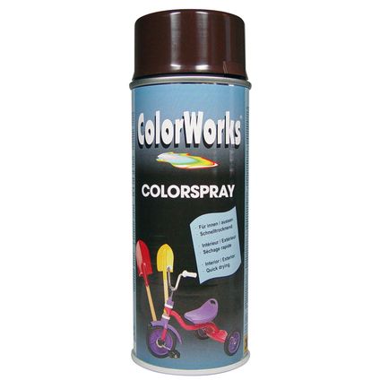 Peinture en Spray ColorWorks brun chocolat RAL8017 brillant 400ml
