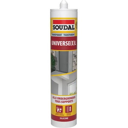Soudal voegkit silicone Universeel transparant 300 ml