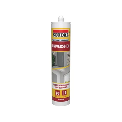 Soudal voegkit silicone Universeel transparant 300 ml 2