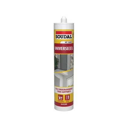 Soudal voegkit silicone Universeel wit 300 ml 2