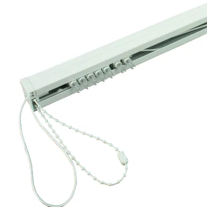 Madeco rail voor verticale lamellen 89mm centrale opening wit 320cm 2