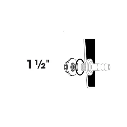 Ecrou raccord Ubbink Ø40 (1½") mm + joint d'étanchéité 2