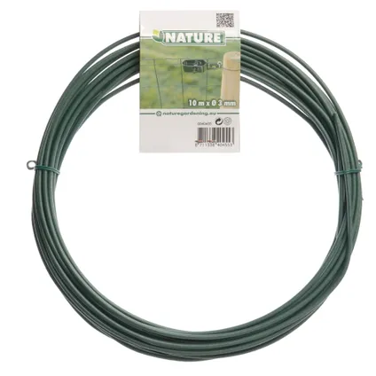 Cable fil de fer acier galvanisé plastifié vert - Ø3 mm x 10 m 3