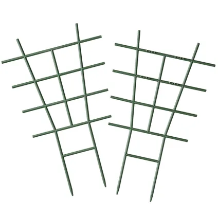 Tuteur échelle vert emboîtable pour plantes grimpantes - 37 x 23 cm - 2 x