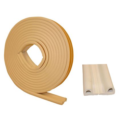 Confortex Tochtband P-profiel - EPDM-Rubber - Wit - Zelfklevend - Deuren en Ramen - Kieren 2,5-4,5mm - 6m