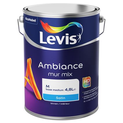 Levis verf Ambiance Mur mix base M zijdeglans 5L