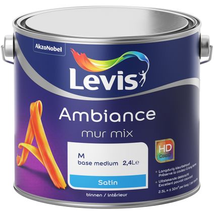 Levis verf Ambiance Mur mix base M zijdeglans 2,5L