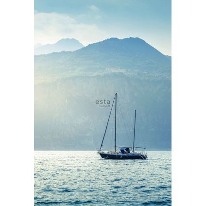 ESTAhome fotobehang zeilboot blauw - 158850 - 1,86 x 2,79 m