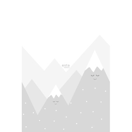 ESTAhome fotobehang bergen lichtgrijs - 158840 - 200 x 279 cm