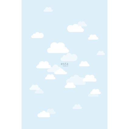 ESTAhome fotobehang wolkjes lichtblauw - 158842 - 200 x 279 cm