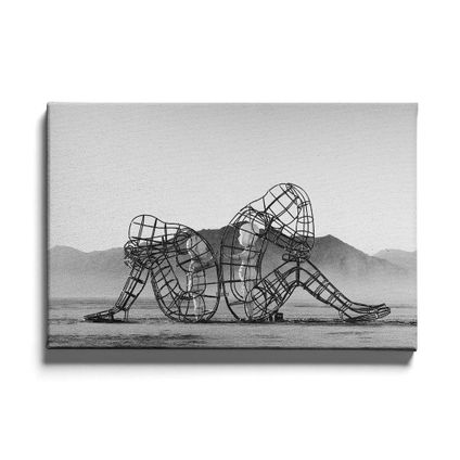 Walljar - Canvas / 120 x 180 cm - Burning Man