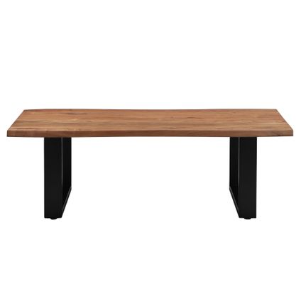 WOMO-Design salontafel naturel/zwart, 120x60 cm, acaciahout